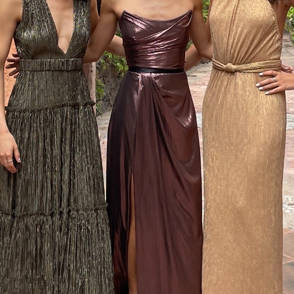 Marchesa notte metallic strapless gown - Picture 6 of 8